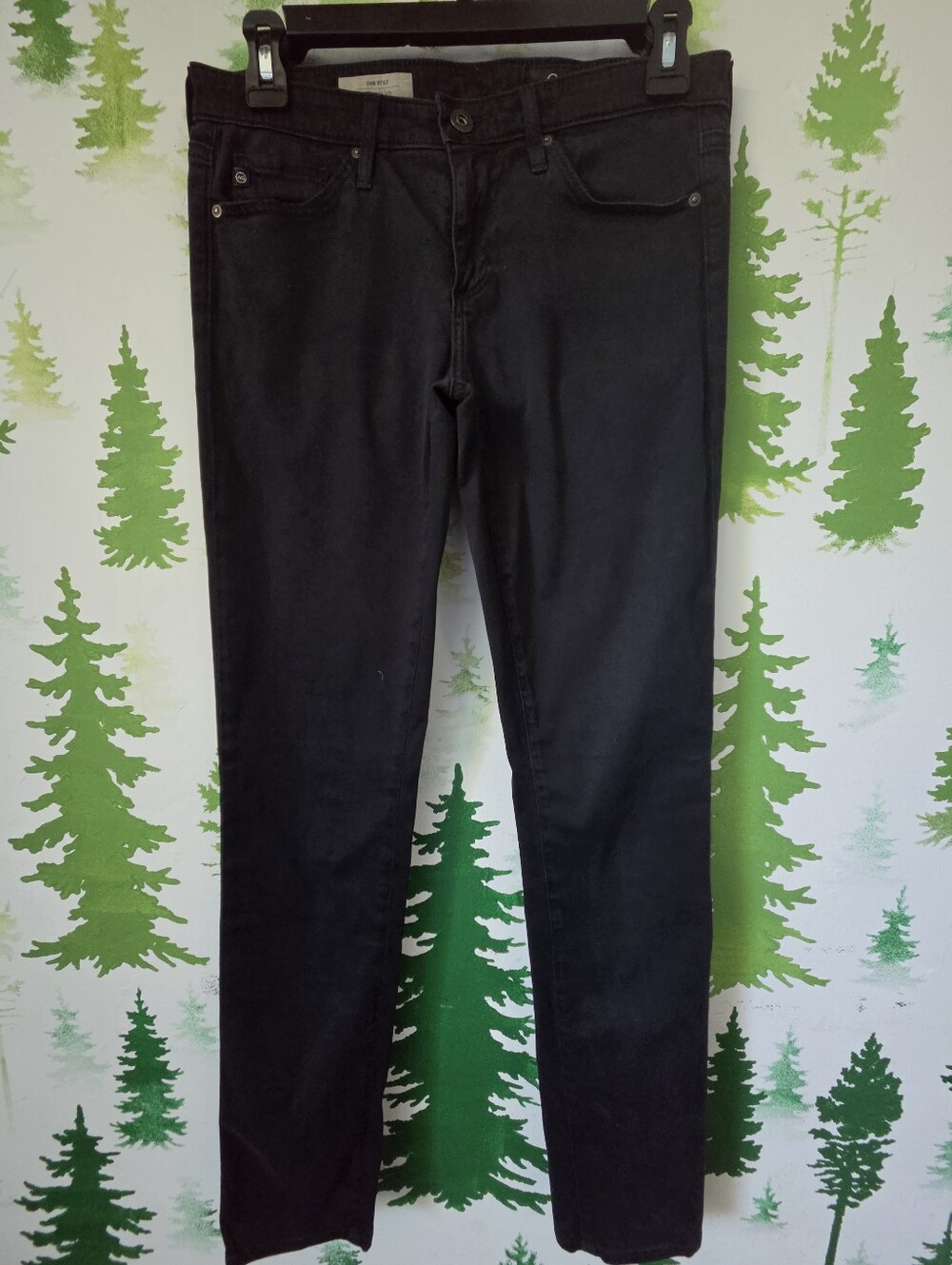 Ag Adriano Goldschmied Black Women’s Skinny Cigarette Pants